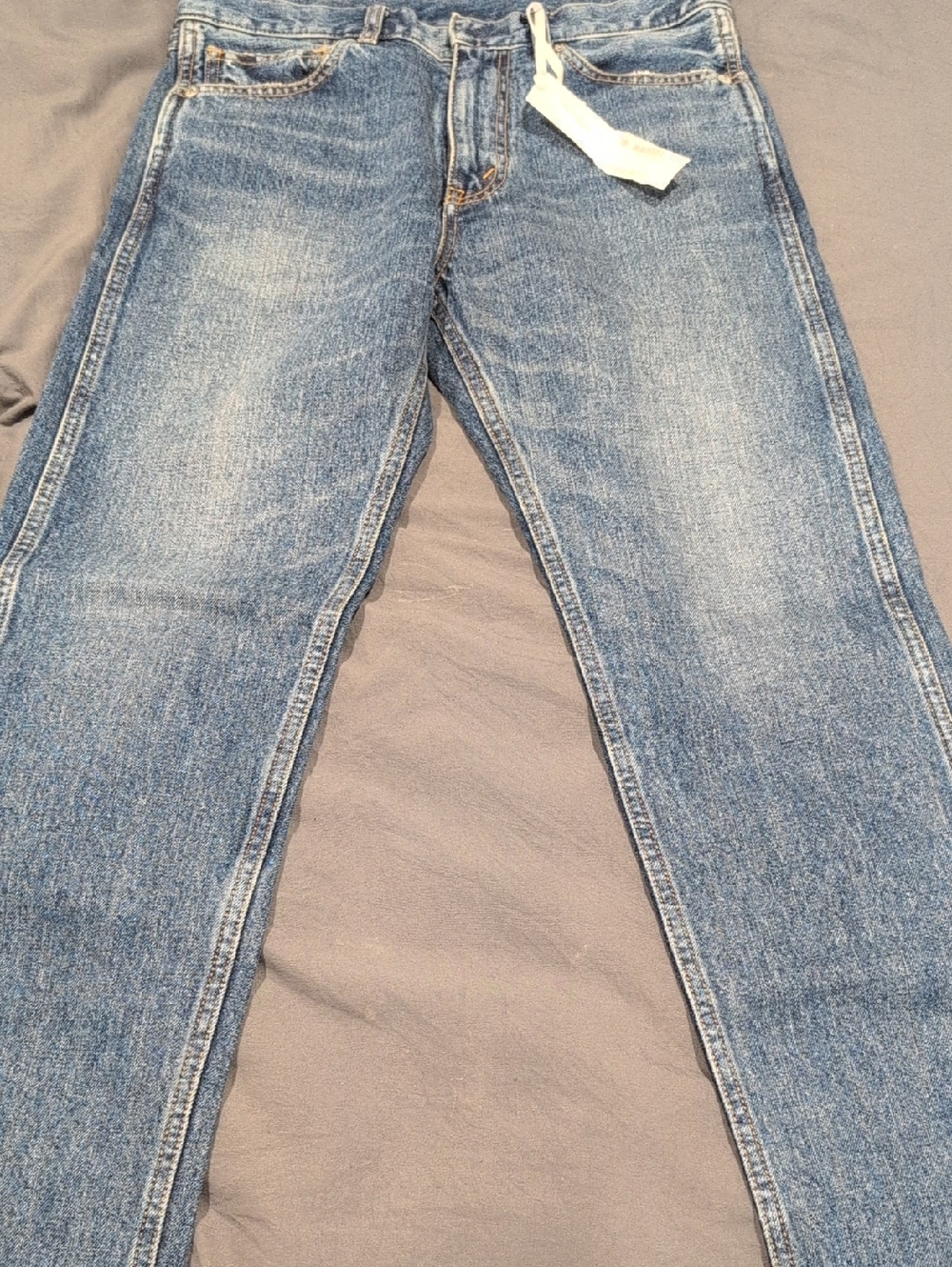 Men's Straight Jeans in Light Blue Wash